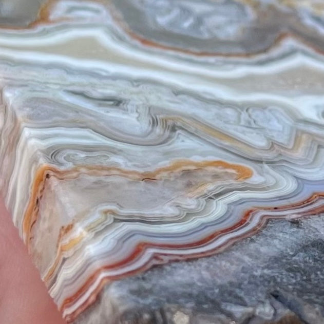 Mexico Laguna Lace Agate Lapidary Rock Slab - Lucky Calico Gem & Jewelry Co. Classic Agates