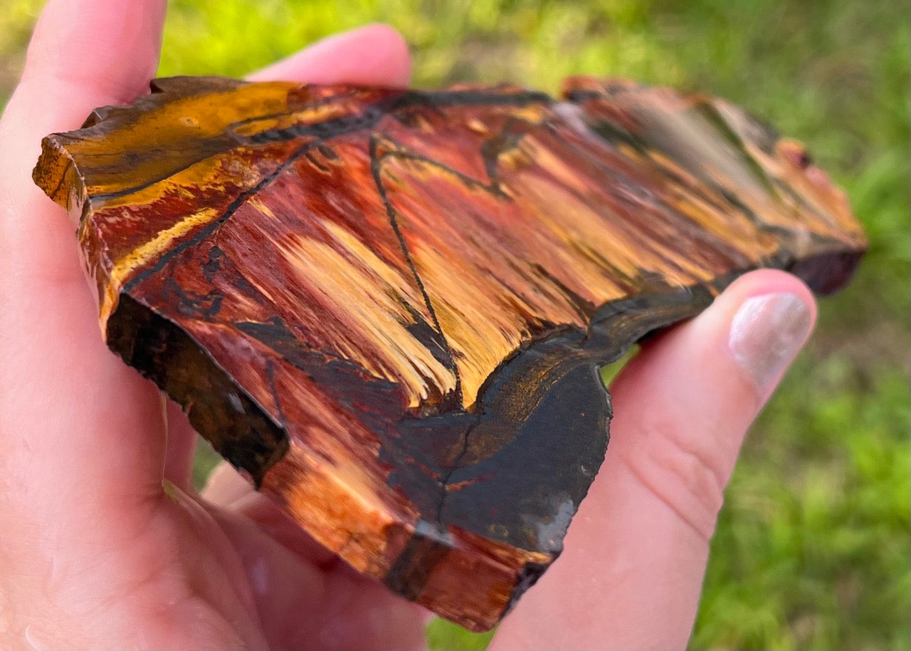 Marra Mamba Tiger Eye Lapidary Rock Slab - Lucky Calico Gem & Jewelry Co.