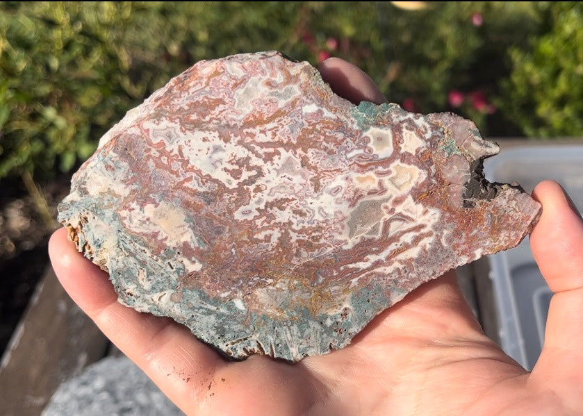 Moroccan Pseudomorph Agate Lapidary Rock Slab - Lucky Calico Gem & Jewelry Co.