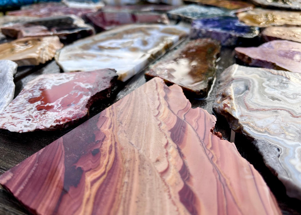 Lucky Calico Lapidary Rock Slabs