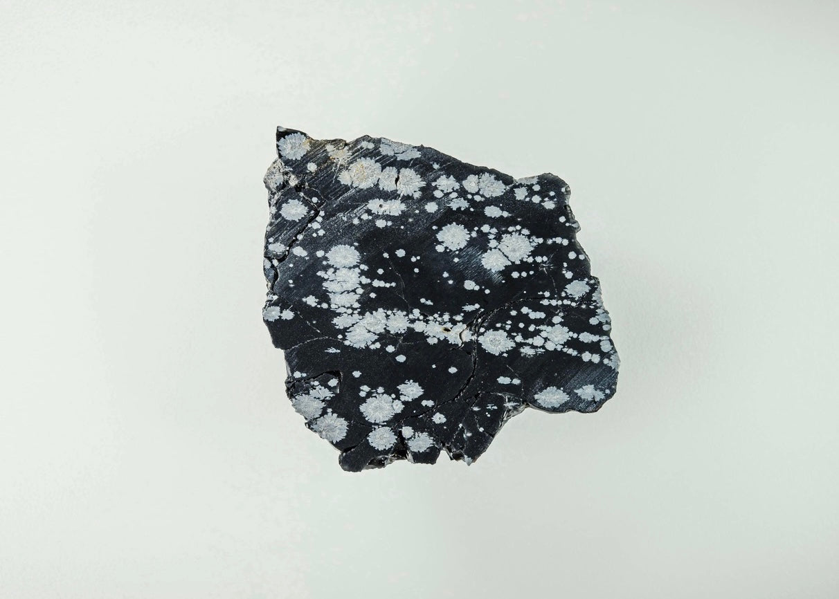 Utah Snowflake Obsidian Lapidary Rock Slab - Lucky Calico Gem & Jewelry Co.