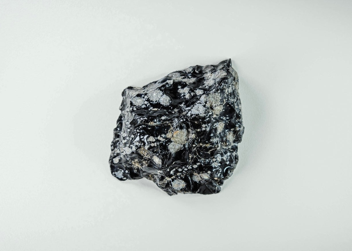 Utah Snowflake Obsidian Lapidary Rock Slab - Lucky Calico Gem & Jewelry Co.