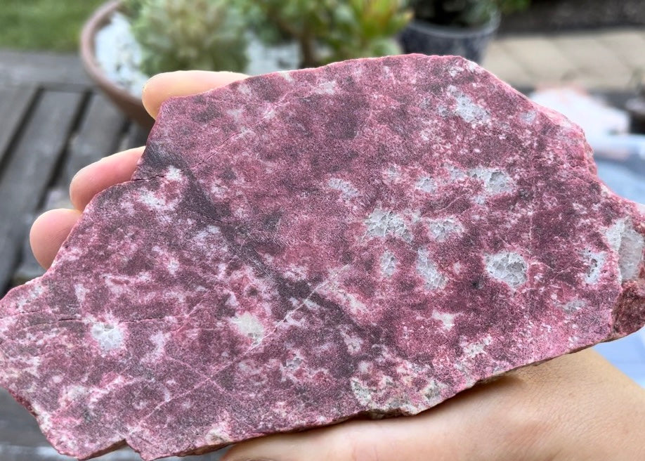 Pink Norwegian Thulite Lapidary Rock Slab - Lucky Calico Gem & Jewelry Co.