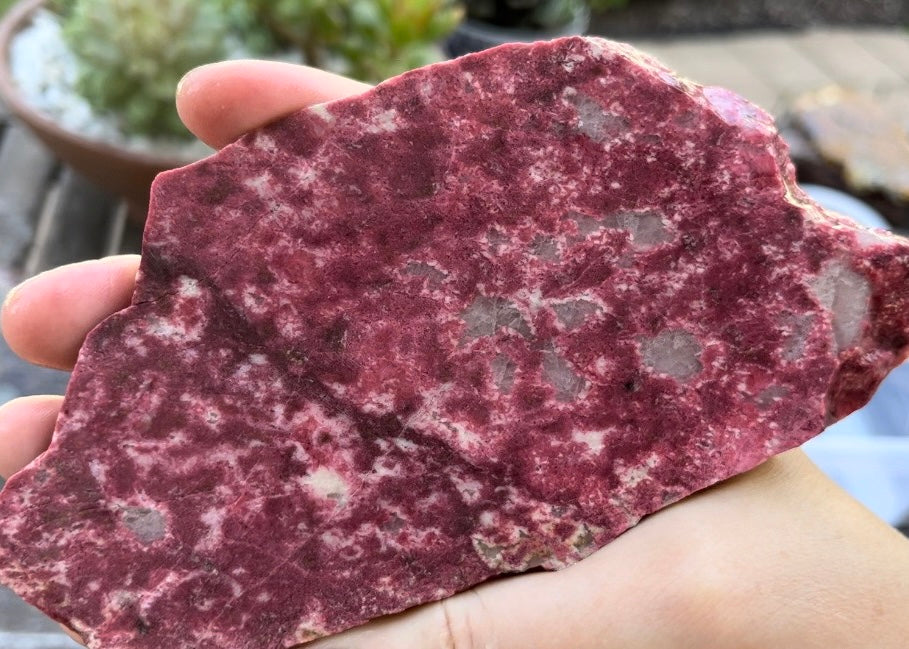 Pink Norwegian Thulite Lapidary Rock Slab - Lucky Calico Gem & Jewelry Co.