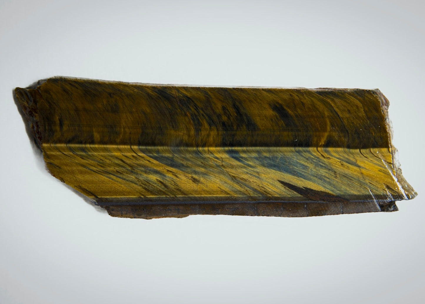 Australian Variegated Tiger Eye Lapidary Rock Slab - Hawkeye Tigereye