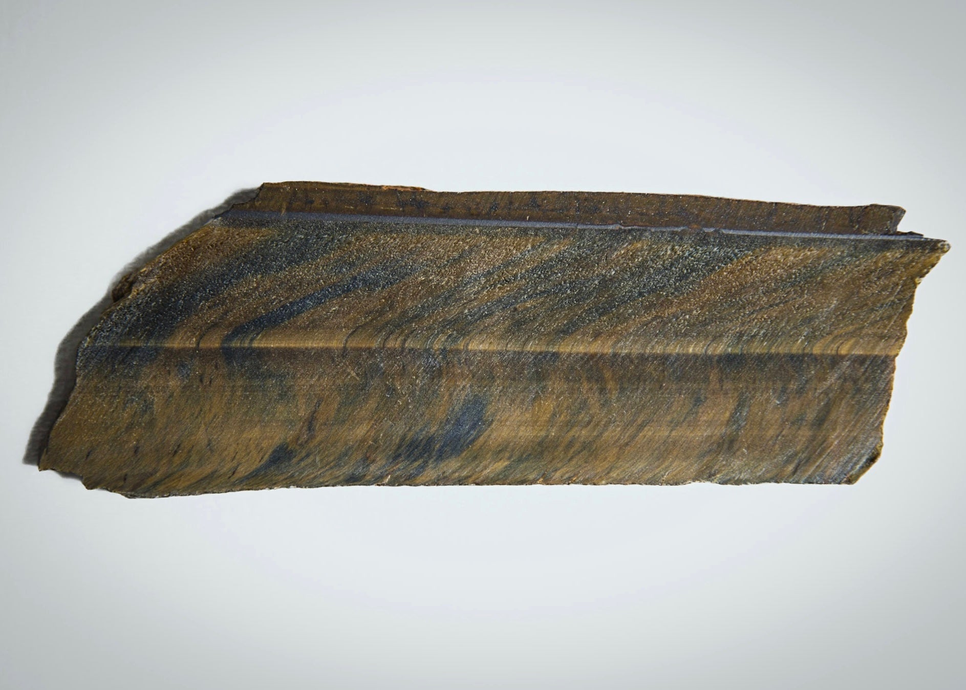 Australian Variegated Tiger Eye Lapidary Rock Slab - Hawkeye Tigereye