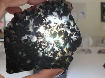 Balmorhea Metallic Plume Agate Slab