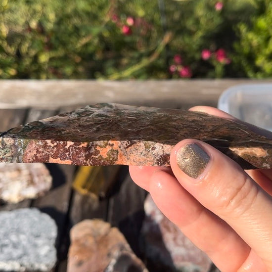 Kerrouchen Morocco Agate Lapidary Rock Slab - Lucky Calico Gem & Jewelry Co.